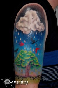 木　鳥　雲 tree bird clowd