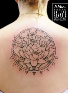 flower tattoo circle