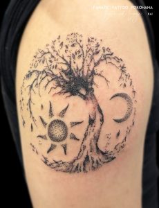 tree dot tattoo