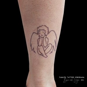 angel line tattoo